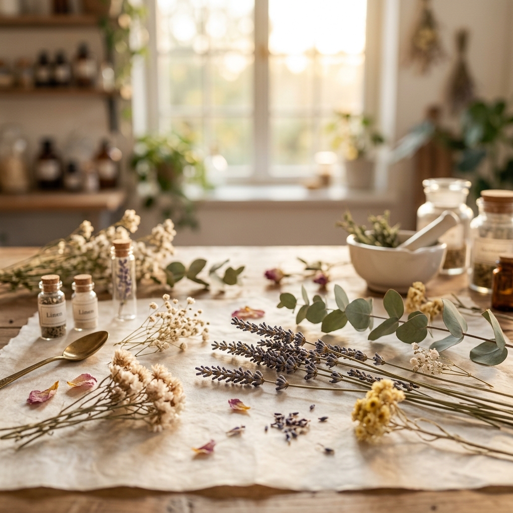 Ethereal botanical background