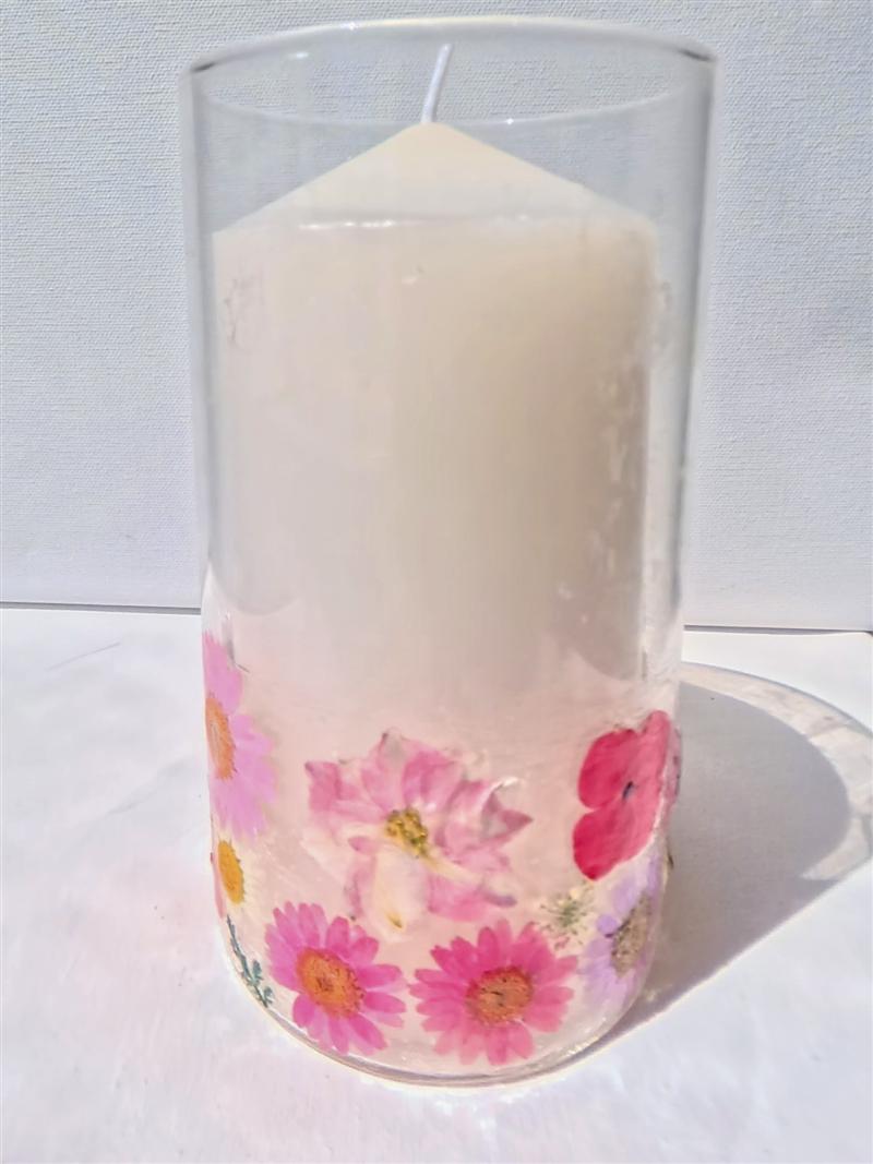 Pillar Candle Glass #001